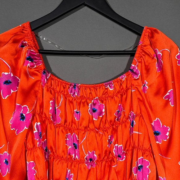 Sanctuary Crop Top Three Quarter Sleeves Floral Size S - Picture 7 of 12